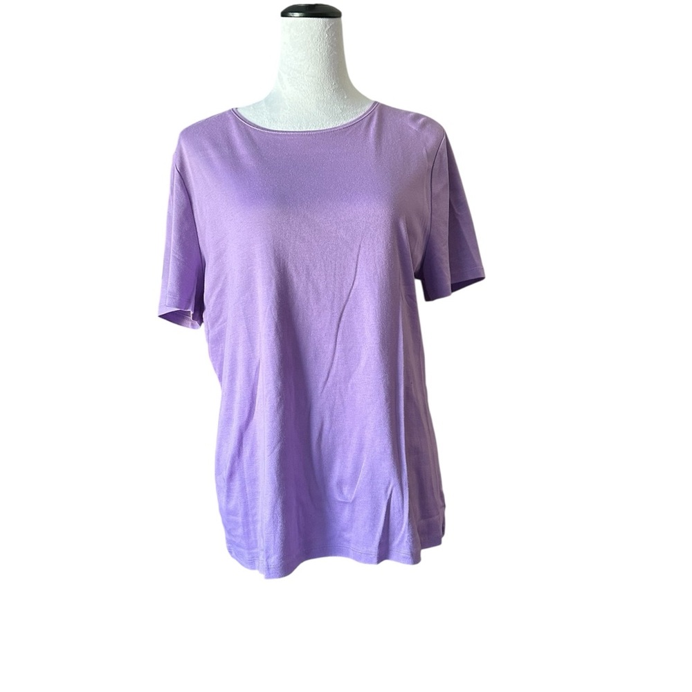 Talbots Lavender Short Sleeve Top